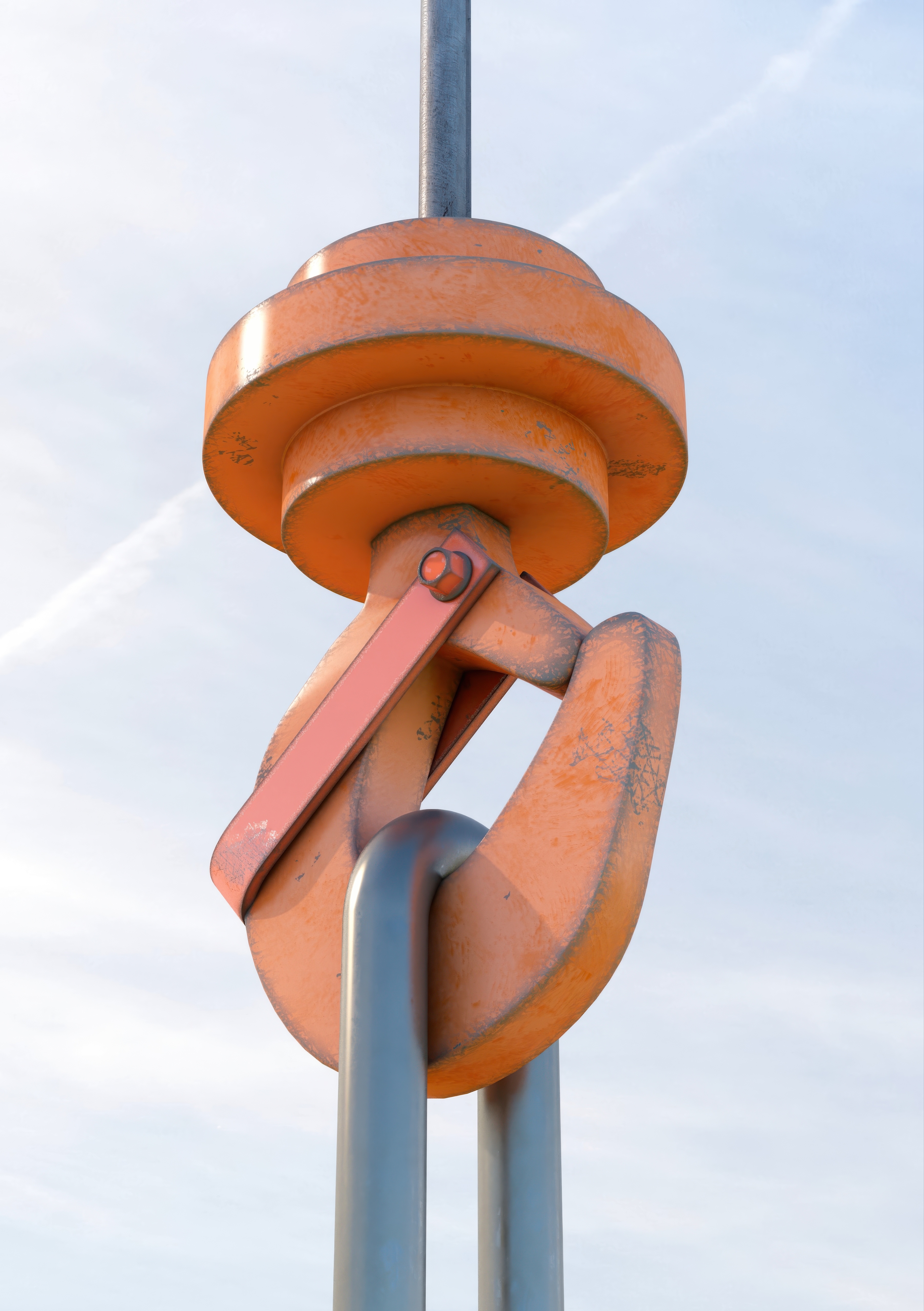 Hakensicherung am Kranhaken