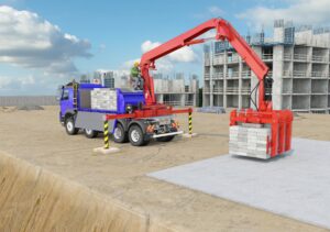LKW Ladekran in Nutzung