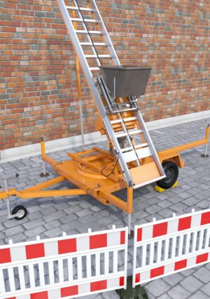 Anlegeaufzug mit Kippkübel