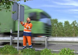 Gefahr durch fliessenden Verkehr